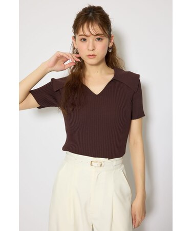 BIGカラーニットトップス