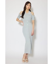 リボン付きアメスリニットワンピース