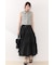 ウエストシャーリングタックデザインフレアスカート