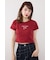 ラインストーンコンパクトロゴTシャツ