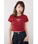 ラインストーンコンパクトロゴTシャツ