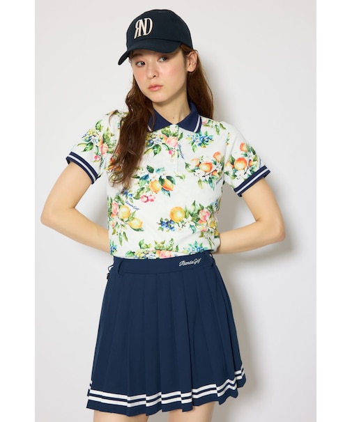 【一部店舗・WEB限定】【RIENDA GOLF】ラインコンパクトポロトップス