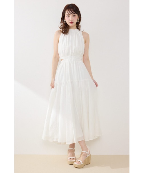 【AKB48 伊藤百花さん着用アイテム】【女神ワンピース】ホルターネックギャザーフレアワンピース