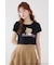 【HELLO KITTY】グリッターロゴミニTシャツ