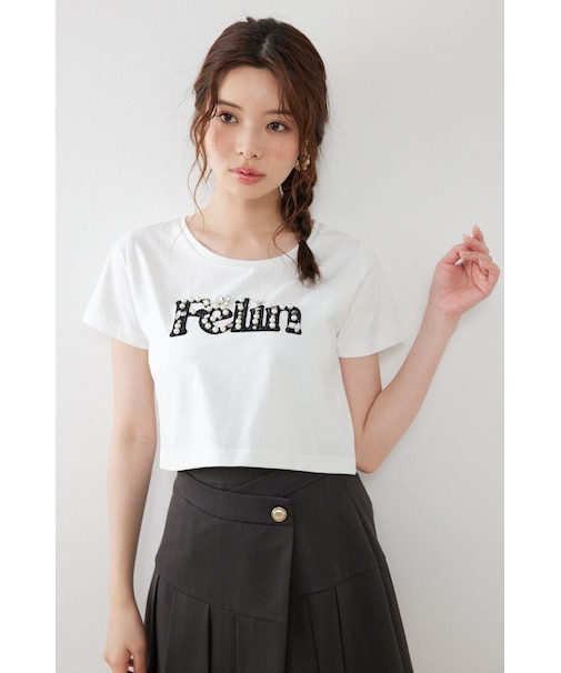 デコラティブロゴTシャツ