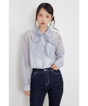 クロップドシアーシャツ