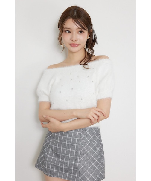 【乃木坂46 金川紗耶さん着用】コンパクトシャギーニットトップス