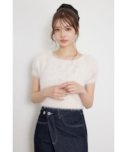 【乃木坂46 金川紗耶さん着用】コンパクトシャギーニットトップス