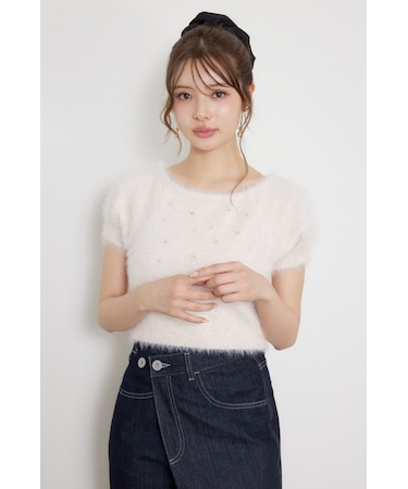 【乃木坂46 金川紗耶さん着用】コンパクトシャギーニットトップス