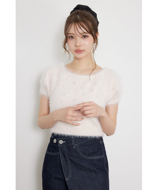 【乃木坂46 金川紗耶さん着用】コンパクトシャギーニットトップス