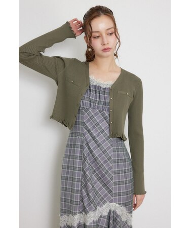 【乃木坂46 金川紗耶さん着用】メローフリルニットカーディガン