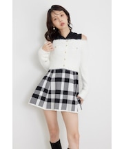 【≠ME 鈴木瞳美さん着用】カーデセットフードミニニットワンピース