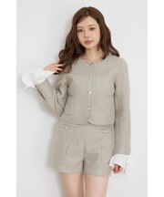 【≠ME 鈴木瞳美さん着用】2WAYゴールドボタンジャケット