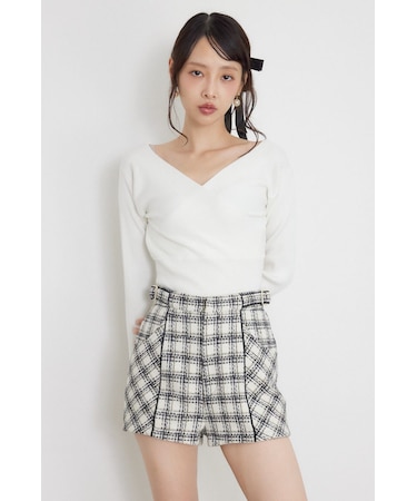 カシュクール2WAYウォッシャブルニットトップス