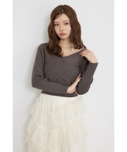 カシュクール2WAYウォッシャブルニットトップス