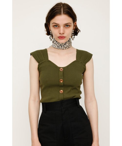 FRONT BUTTON KNIT TOPS｜スライの通販｜&mall（アンドモール