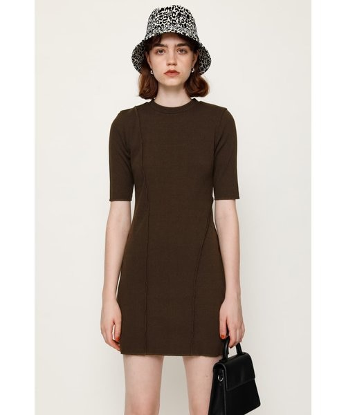 ワンピース Layered Mini Dress REMAKE H／N RIB MINI ワンピース｜スライの通販｜&mall（アンドモール