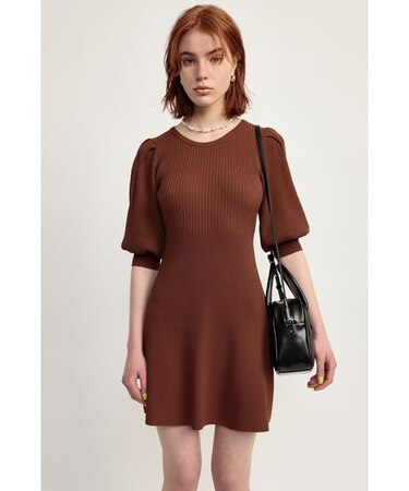 TUCK SLEEVE FLARE MINI ワンピース