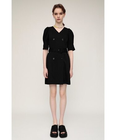 DOUBLE BREASTED FLARE ショートワンピース