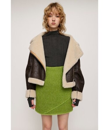 TWEED FRINGE ショートスカート