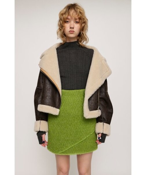 TWEED FRINGE ショートスカート