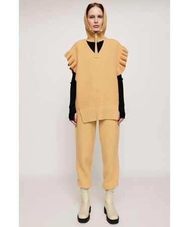 WOOL RIB MG TRACK パンツ
