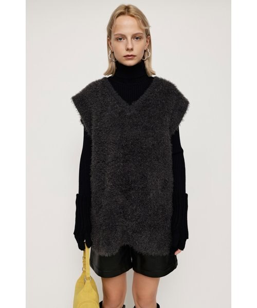 SLY シャギーベスト SLY ベスト V/N SHAGGY VEST Vネック シャギー レディース