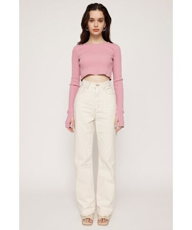 CHARLIEハイウエストストレートパンツE デニム ジーンズ