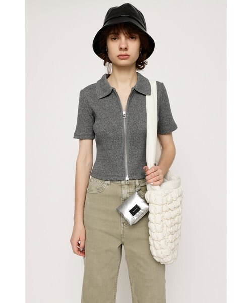 ピッピ ZIP UP CUT RIB トップス｜スライの通販｜&mall（アンドモール
