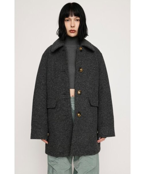 WOOL BLEND OVER MIDI コート