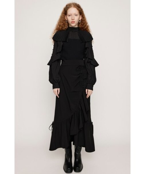 ASYMMETRY HEM GATHER スカート