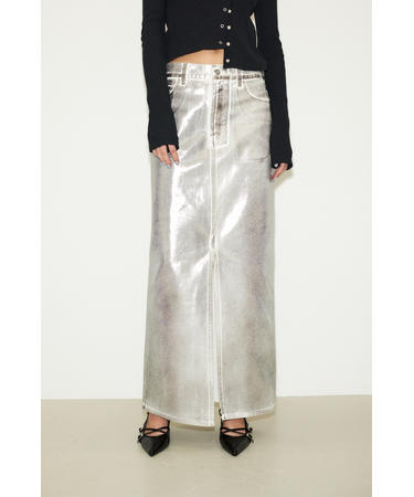 【THROW】SHINY FRONT SLIT COLUMN SK-E