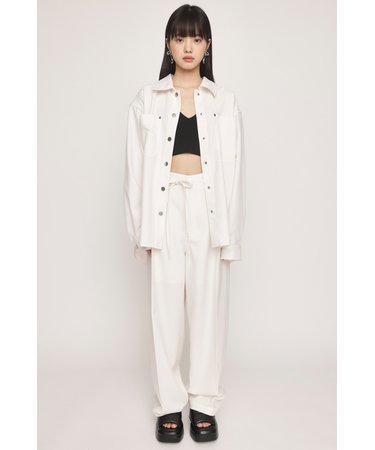 WAIST TIE STRAIGHT WIDE パンツ