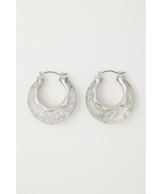 CLEAR GLITTER  HOOP ピアス