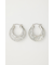 CLEAR GLITTER  HOOP ピアス