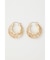 CLEAR GLITTER  HOOP ピアス