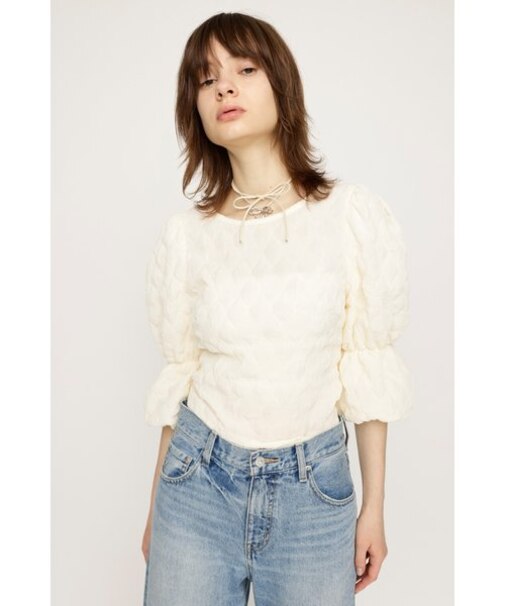 PUFF SLEEVE CUT トップス
