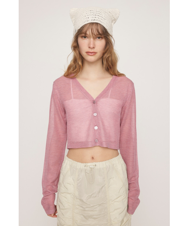 CROPPED SHEER カーディガン