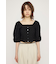 FRONT BUTTON LACE PUFF トップス