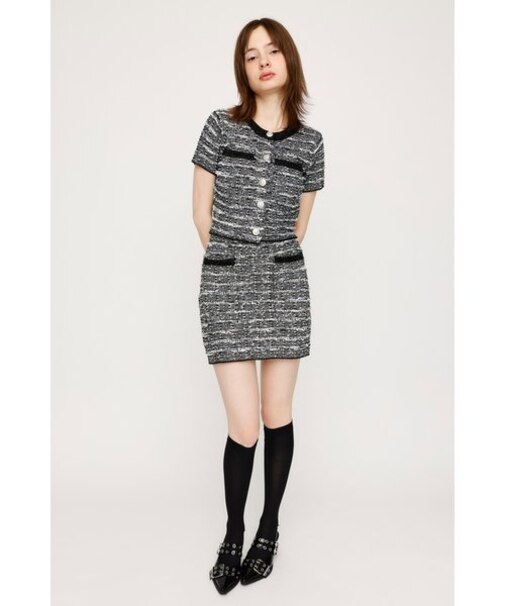 KNIT TWEED ショートスカート