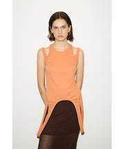 【THROW】LAYERED HOLE TANK トップス