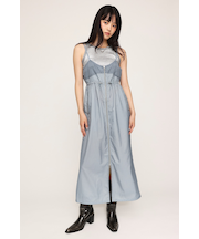 SHEER CAMI ZIP L/ドレス