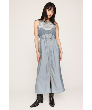 SHEER CAMI ZIP L/ドレス