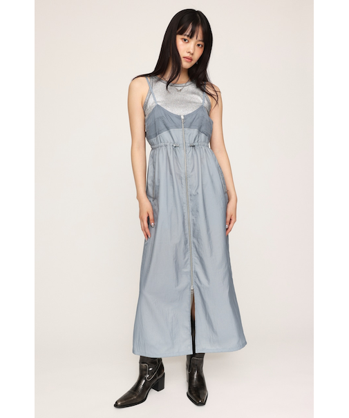 SHEER CAMI ZIP L/ドレス