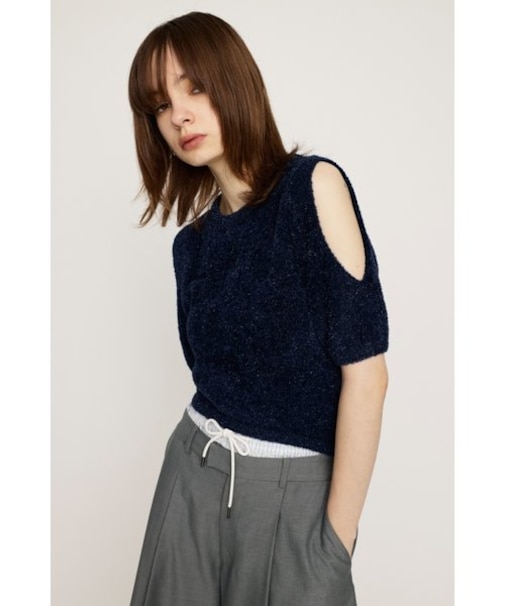 SHAGGY CUTOUT トップス