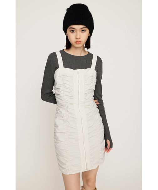 NYLON GATHER CAMI ショートワンピース