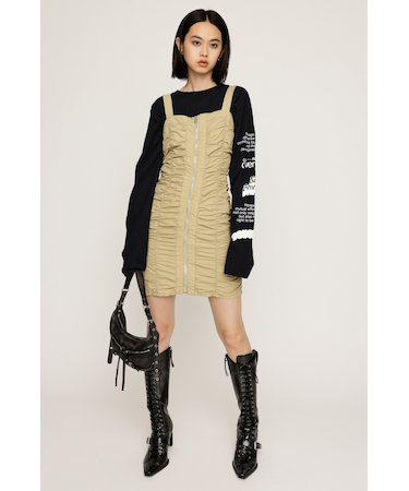 NYLON GATHER CAMI ショートワンピース