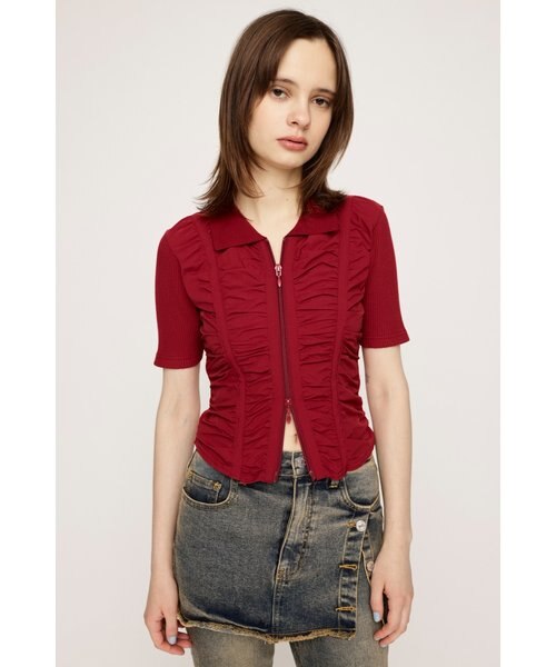 FRONT GATHER ZIP トップス｜スライの通販｜&mall（アンドモール）三井