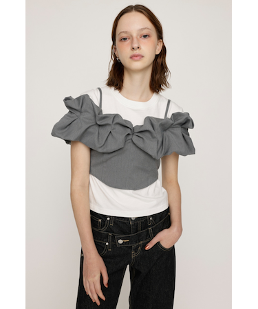 BALLON SLEEVE CAMI BUSTIER