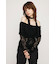 OFF SHOULDER CUT LACE トップス